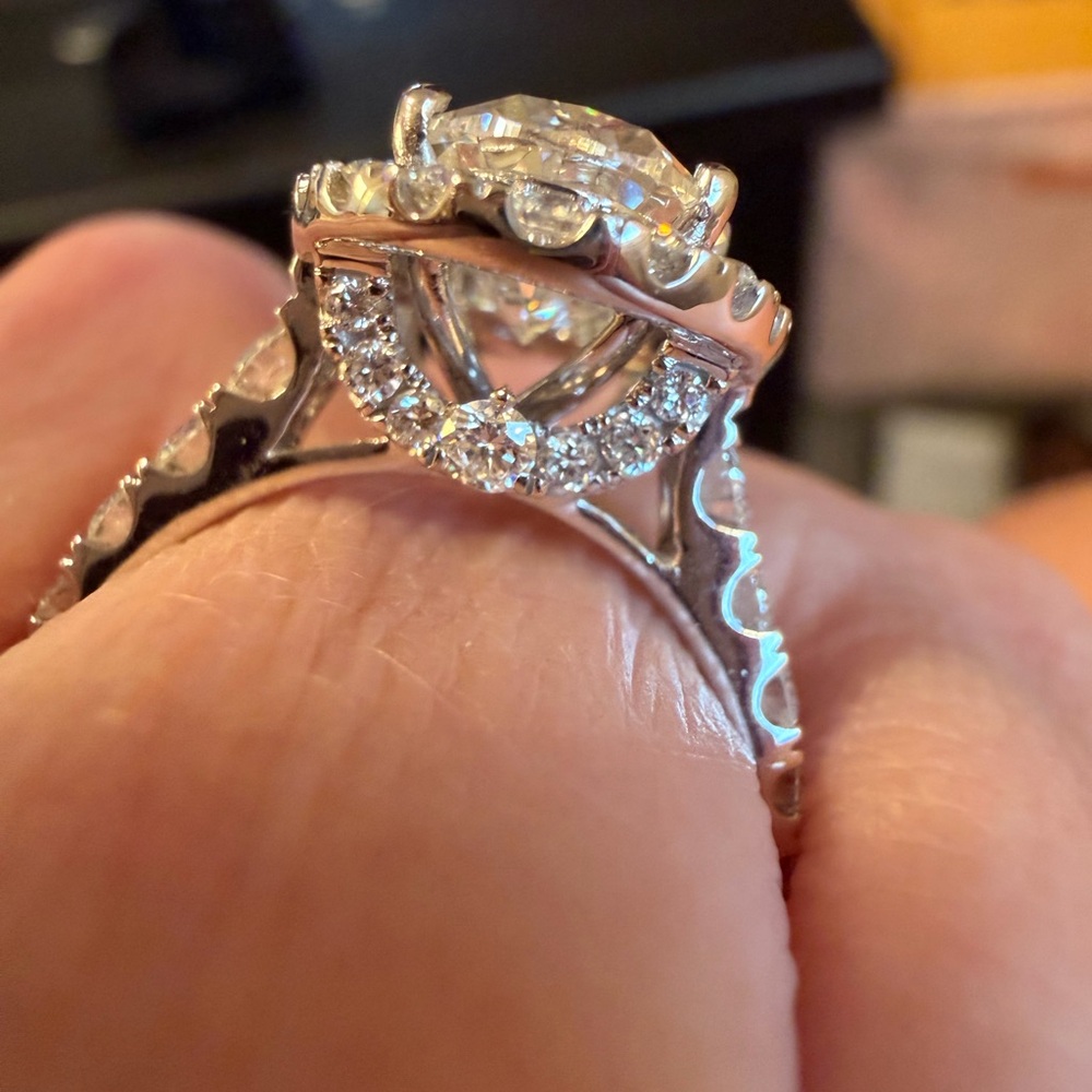14k White Gold 4.80 CTW Lab Grown Diamond Ring - Picture 7 of 9